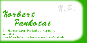 norbert pankotai business card